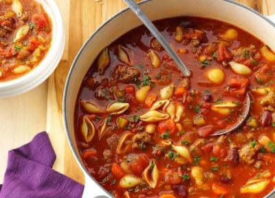 طرز تهیه سوپ پاستا چیلی؛ یک سوپ خوش طعم تازه ایتالیایی